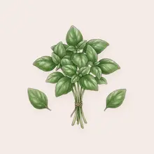 Basilic à l'aquarelle