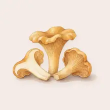 Girolle à l'aquarelle