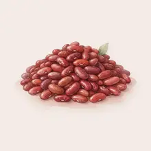 Haricots rouges à l'aquarelle