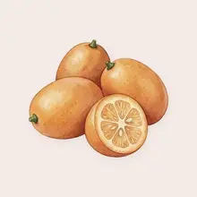 Kumquat à l'aquarelle