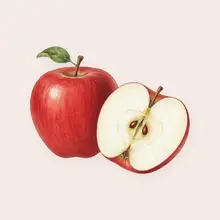 Pomme à l'aquarelle